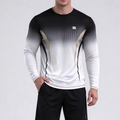Men's Gradient Geometric Long Sleeve T-Shirt