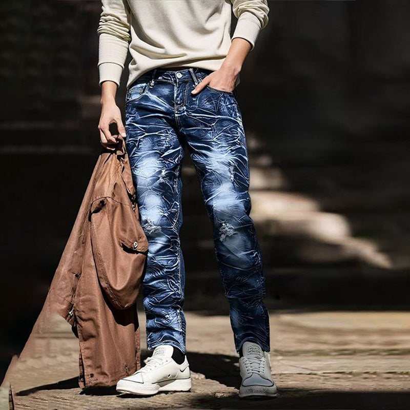 Men's Minimalist Distressed Jeans