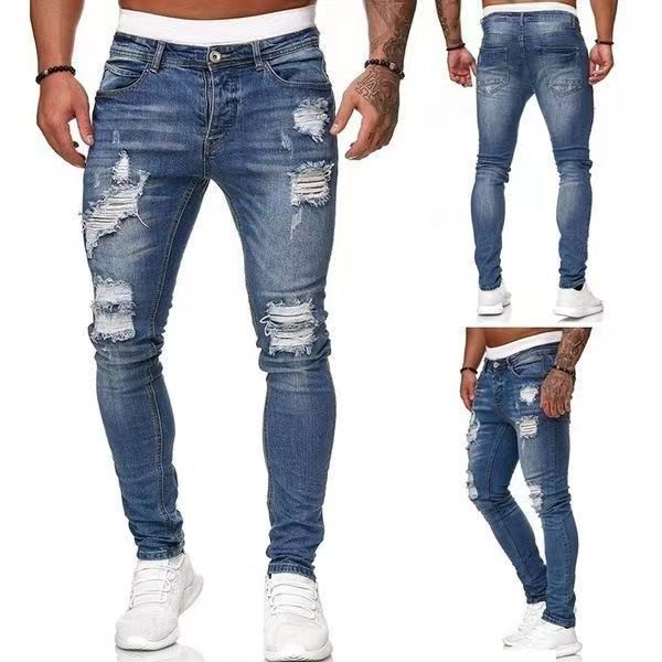 Men's Hip-Hop Skinny Ripped Jeans