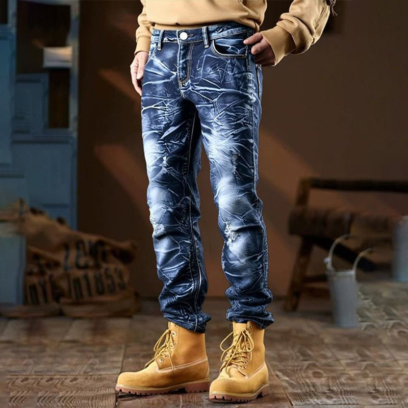 Men's Minimalist Distressed Jeans