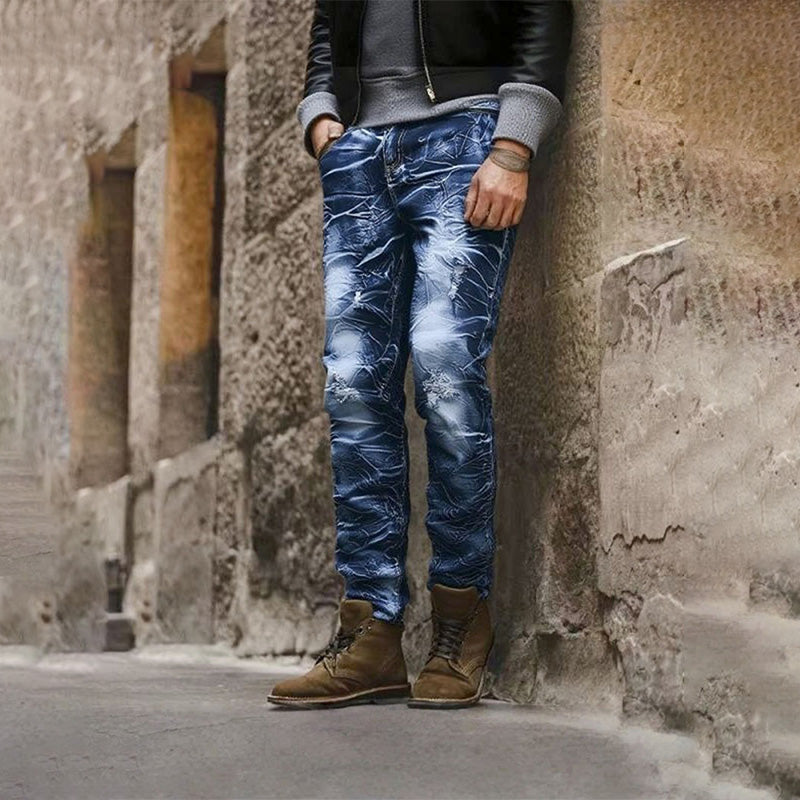 Men's Minimalist Distressed Jeans