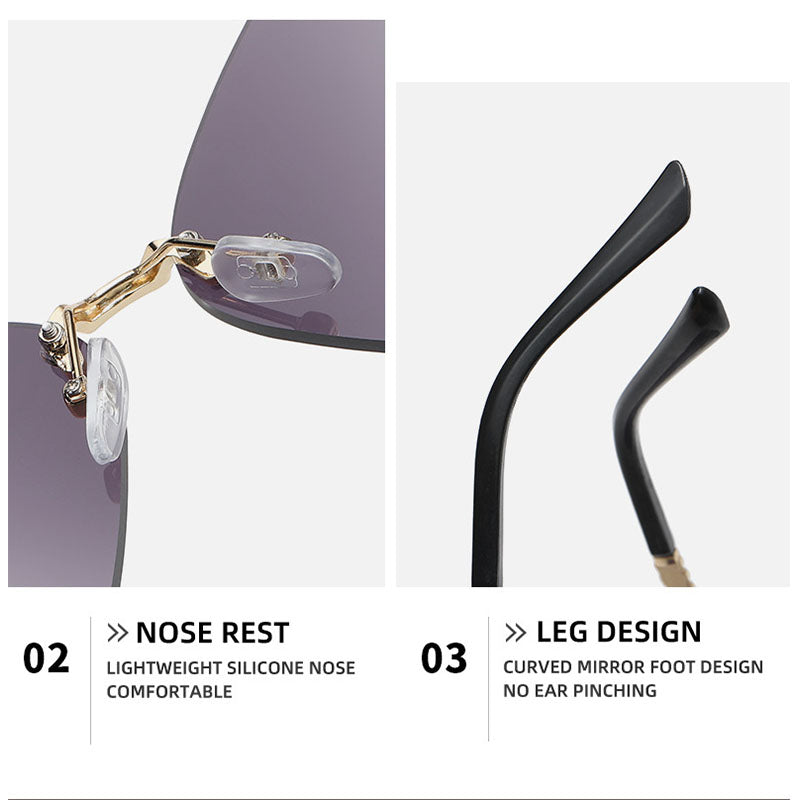 Butterfly-shaped sparkling rhinestone-rimmed sunglasses