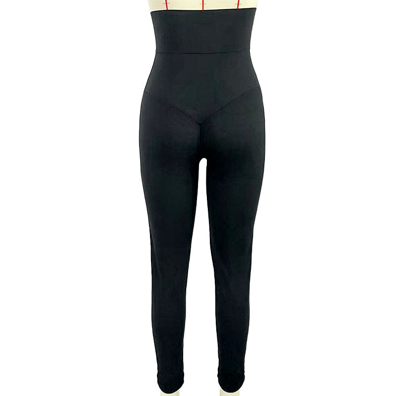Zipper-waist shaping leggings