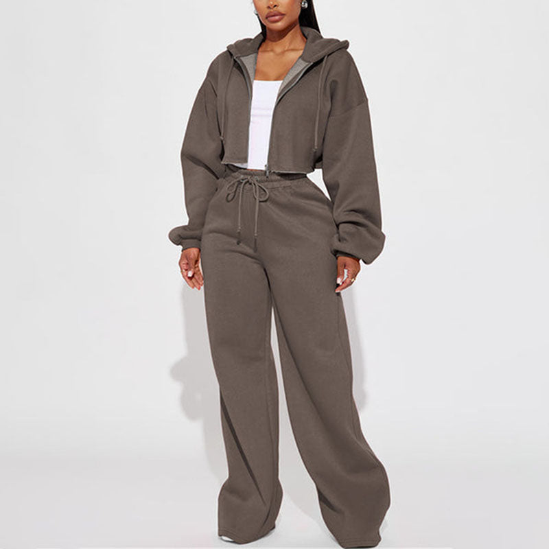 Loose-fit casual hoodie and sweatpants set
