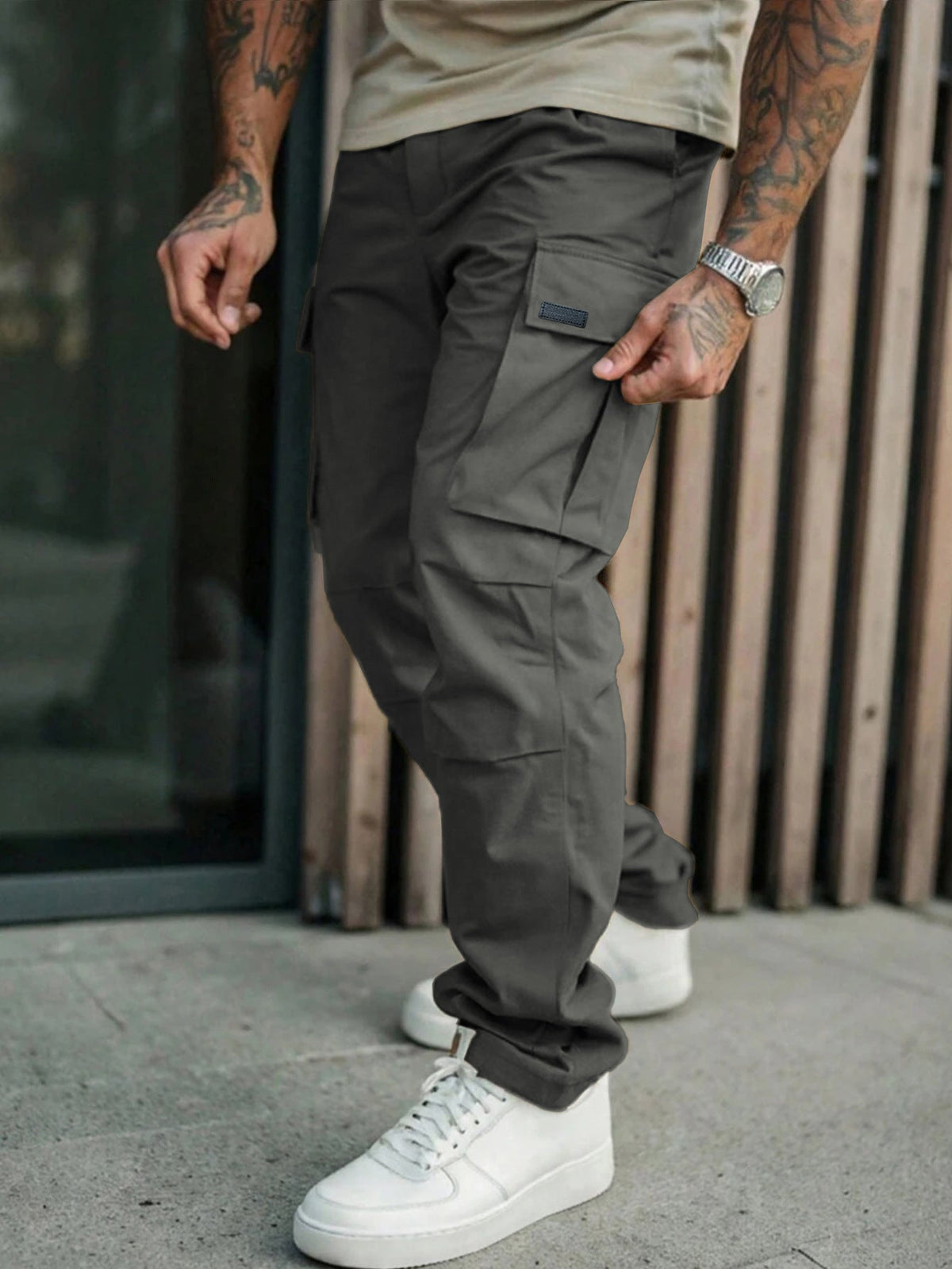 Men's outdoor loose-fitting casual long cargo pants