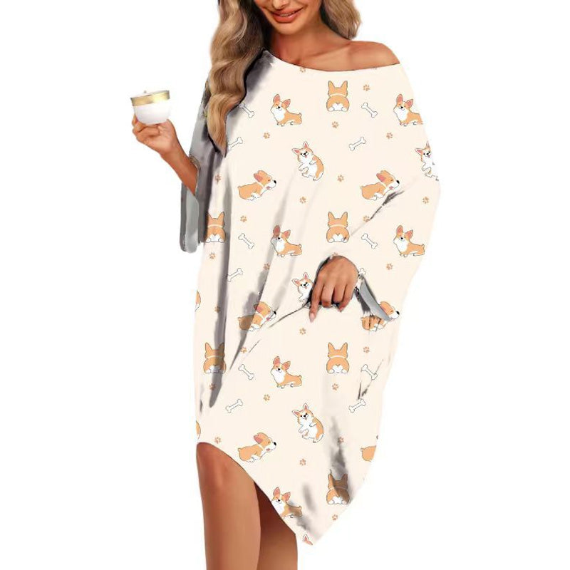 Loose-fitting Fun Patterned Nightgown