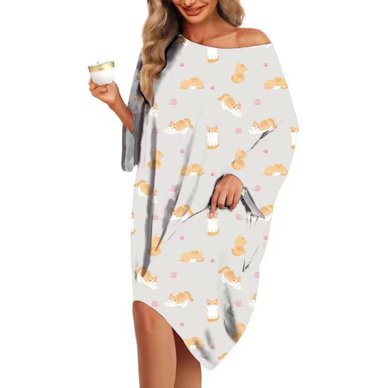 Loose-fitting Fun Patterned Nightgown