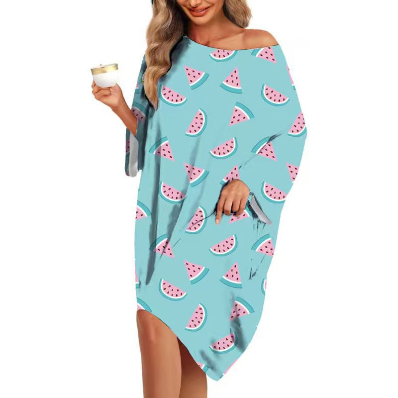 Loose-fitting Fun Patterned Nightgown