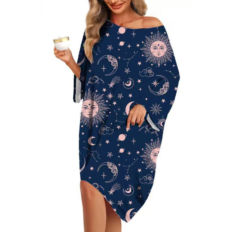 Loose-fitting Fun Patterned Nightgown