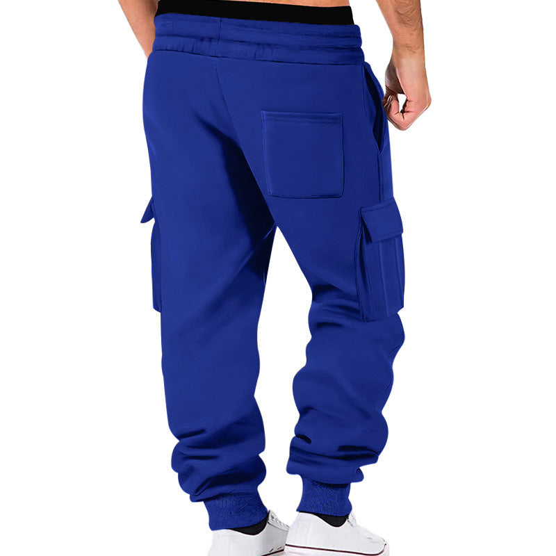 Men's Drawstring Fleece Cargo Pants