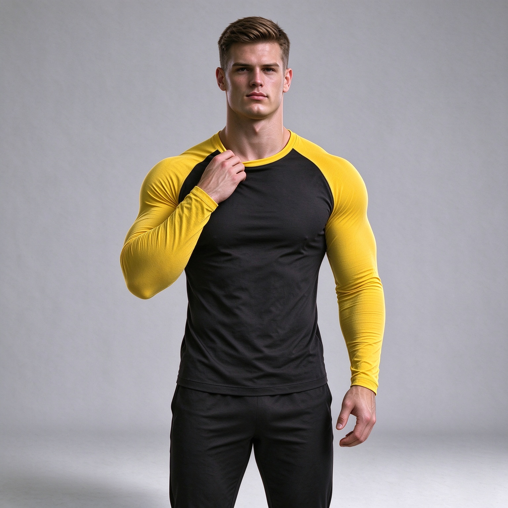Men's raglan sleeve long-sleeved sweatshirt