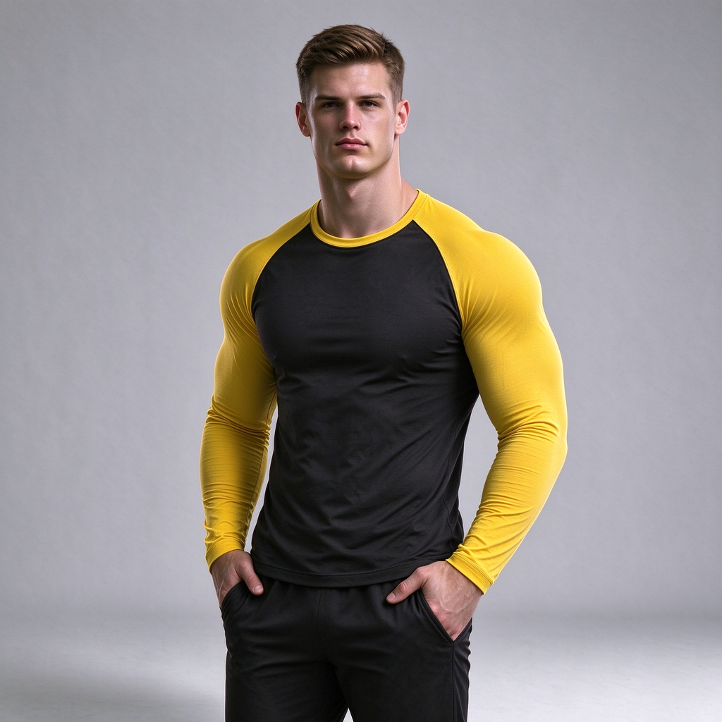 Men's raglan sleeve long-sleeved sweatshirt