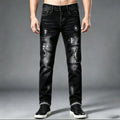 Men's Embroidered Distressed Jeans
