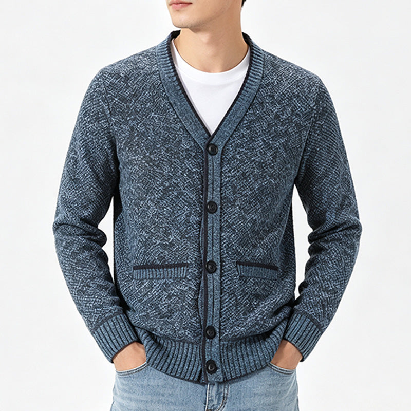 Men's V-Neck Knit Cardigan