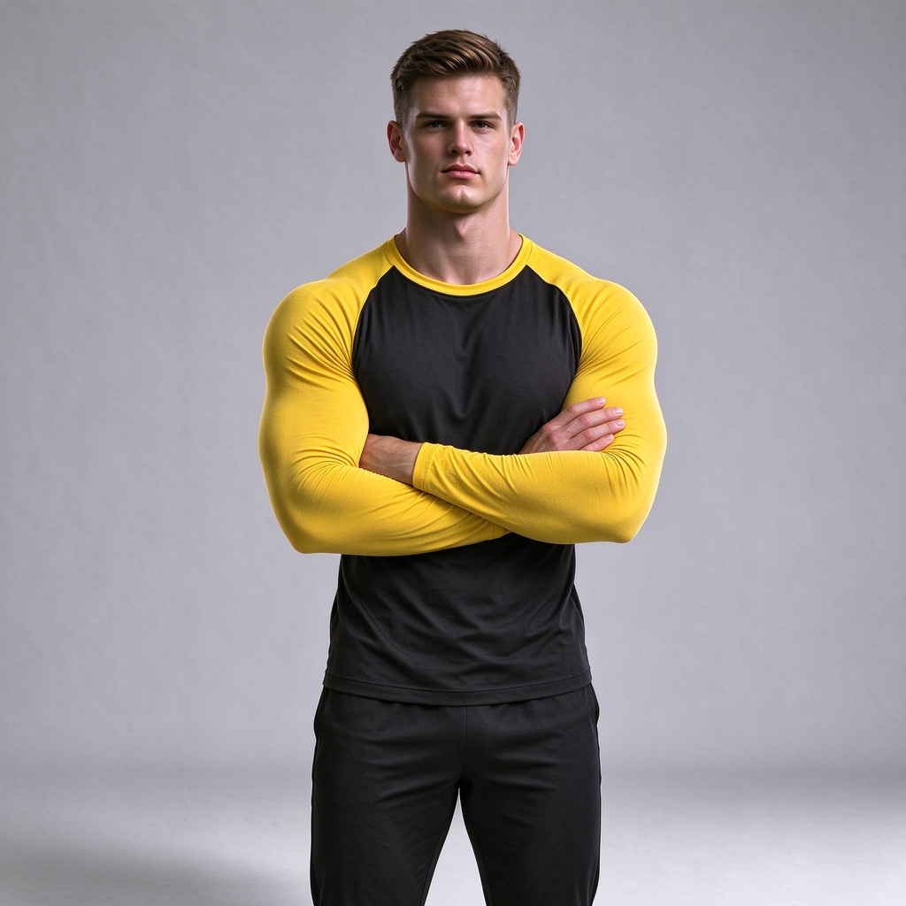 Men's raglan sleeve long-sleeved sweatshirt