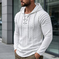 Men’s Cable-Knit Drawstring Hoodie