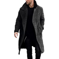 Men Elegant Longline Double Breasted Coat