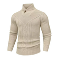 Mens Twist Knit Long Sleeve Pullover Sweater Top