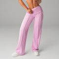 High-waisted wide-leg flared casual yoga pants