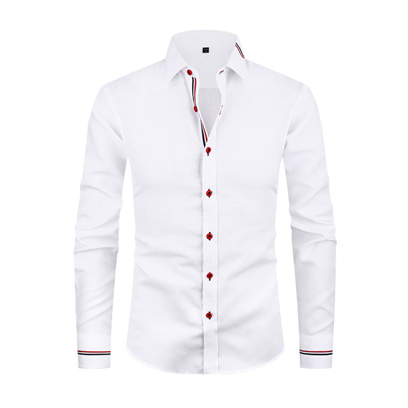 Men's  Casual Striped Long-Sleeve Shirt