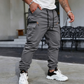 Men Multi Pocket Drawstring Cargo Joggers