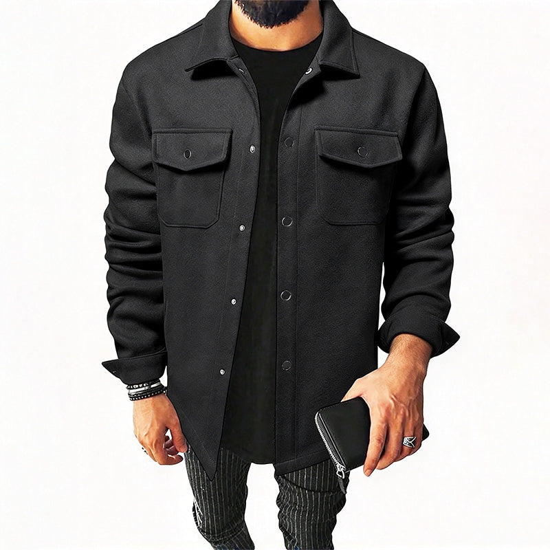 Men's Collared Workwear Shirt Jacket