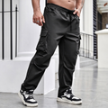 Men Multi-Pocket Drawstring Cargo Pants