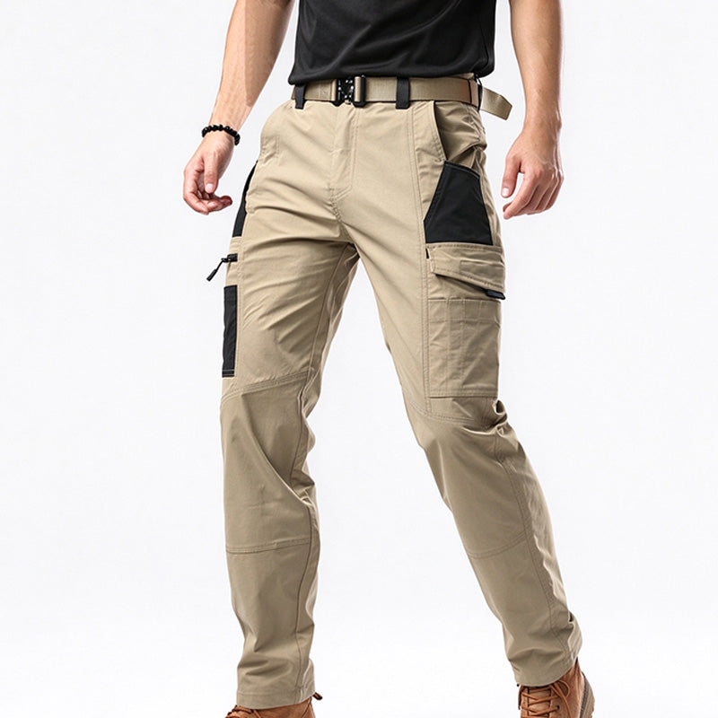 Men's Color-Block Tactical Cargo Pants