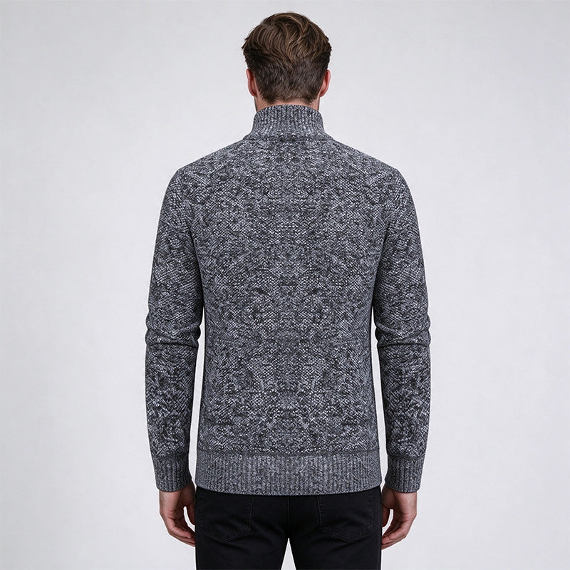 Men's stand-up collar sweater