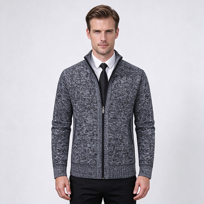 Men's stand-up collar sweater
