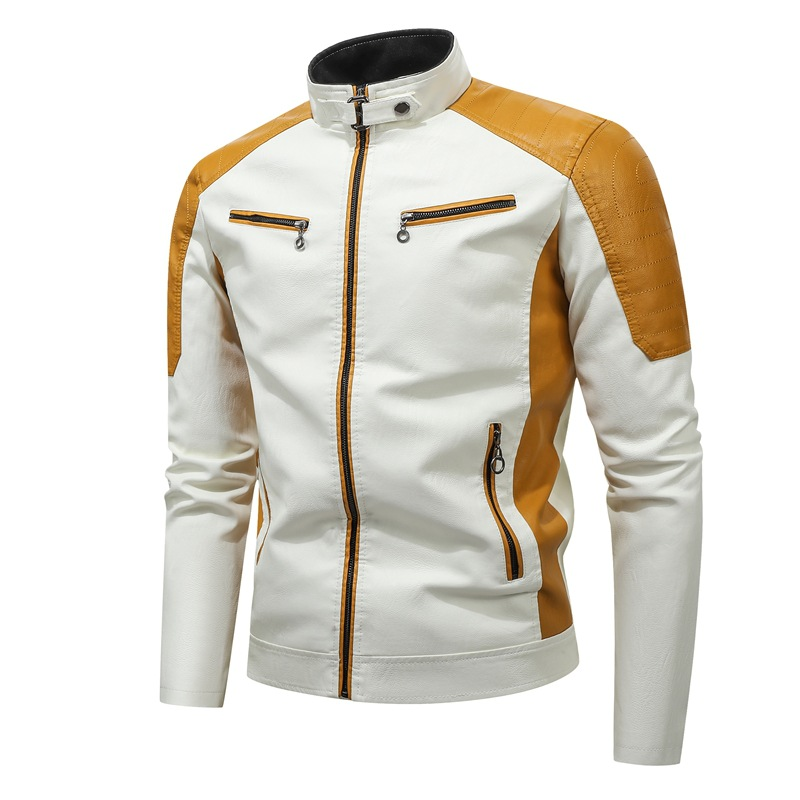 Classic Moto Style Zipper Outerwear Coat