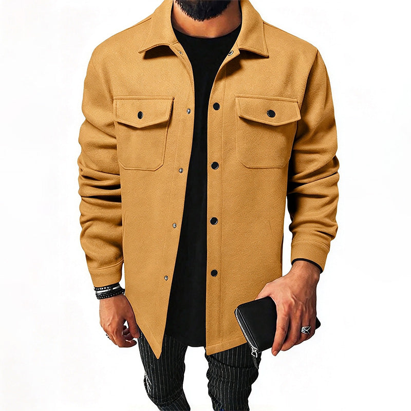Men's Collared Workwear Shirt Jacket