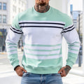 Men Color Block Stripe Long Sleeve Top
