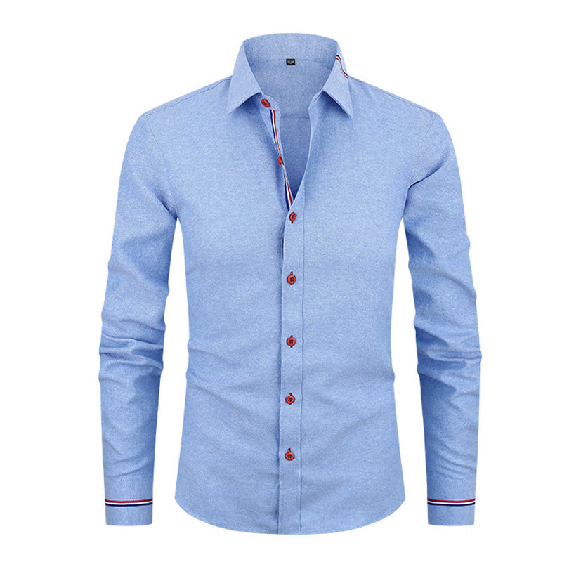 Men's  Casual Striped Long-Sleeve Shirt