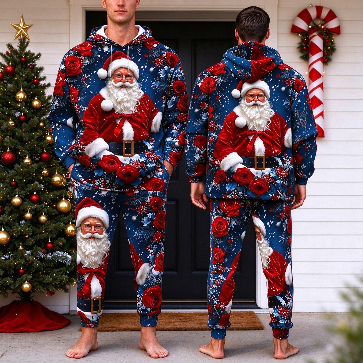 Men's Christmas Hoodie Tracksuit