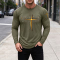 Men's Cross Print Long Sleeve