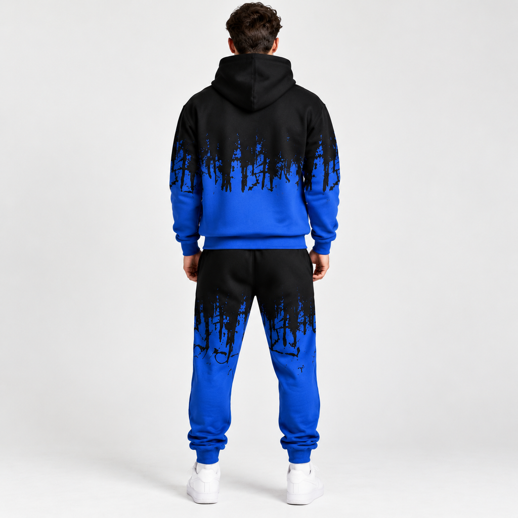 Streetwear Gradient Hoodie And Jogger Set