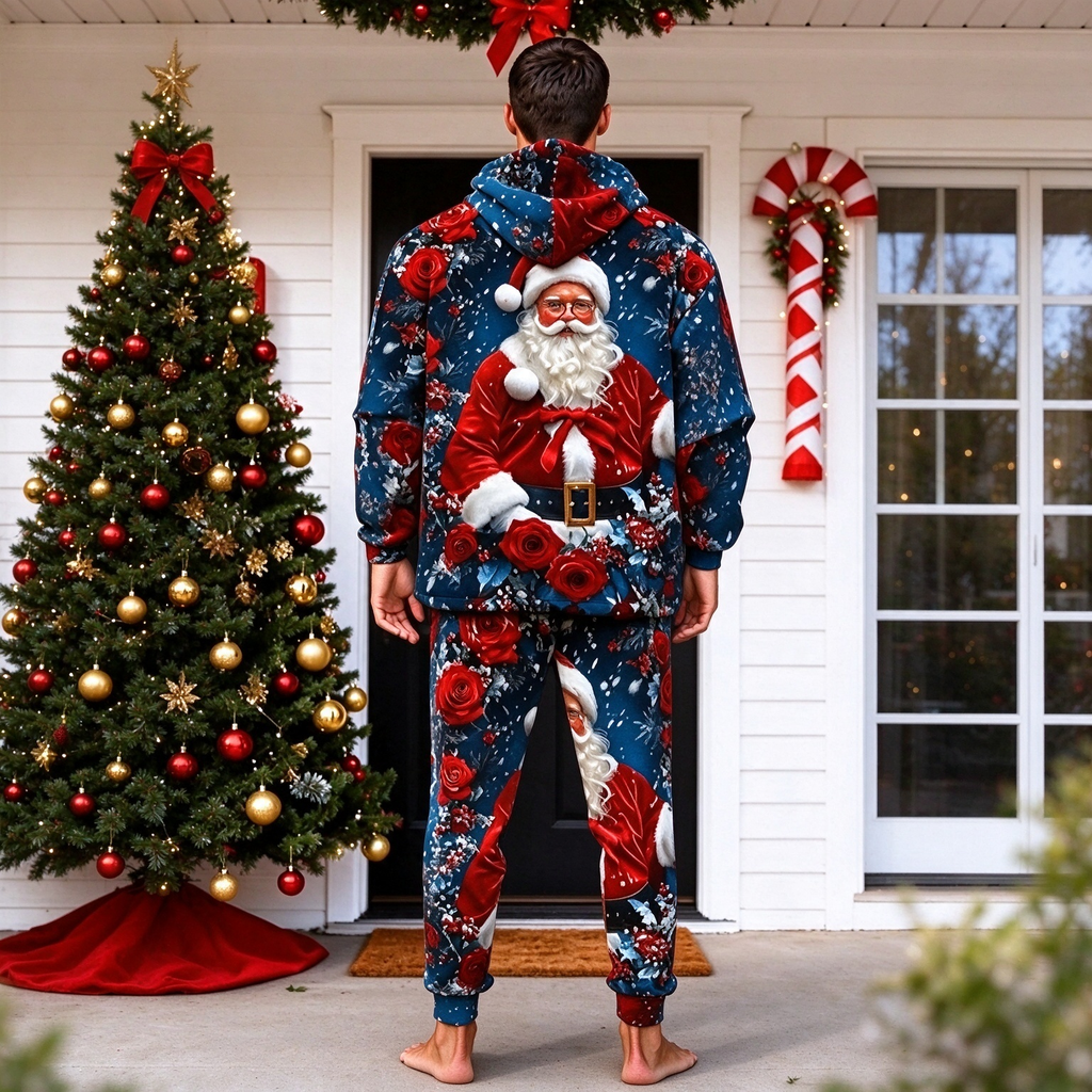 Men's Christmas Hoodie Tracksuit