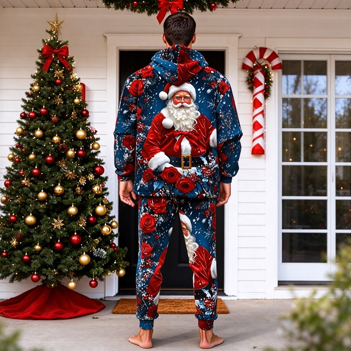 Men's Christmas Hoodie Tracksuit