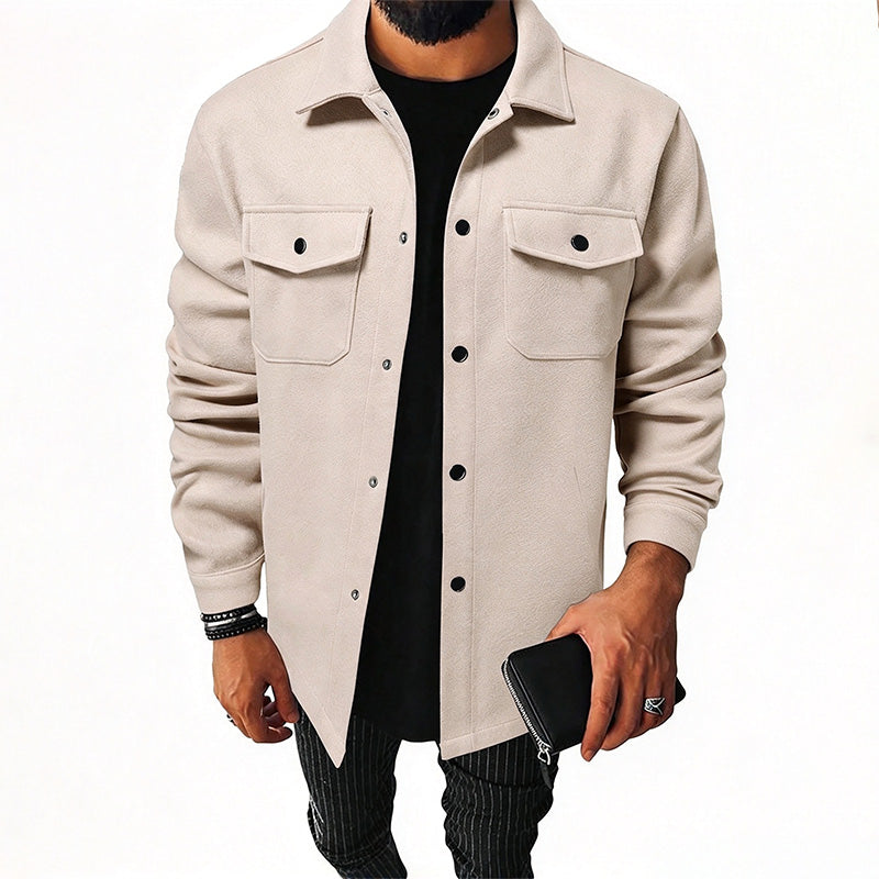Men's Collared Workwear Shirt Jacket