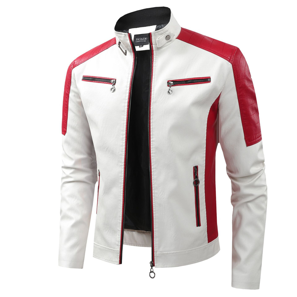 Classic Moto Style Zipper Outerwear Coat