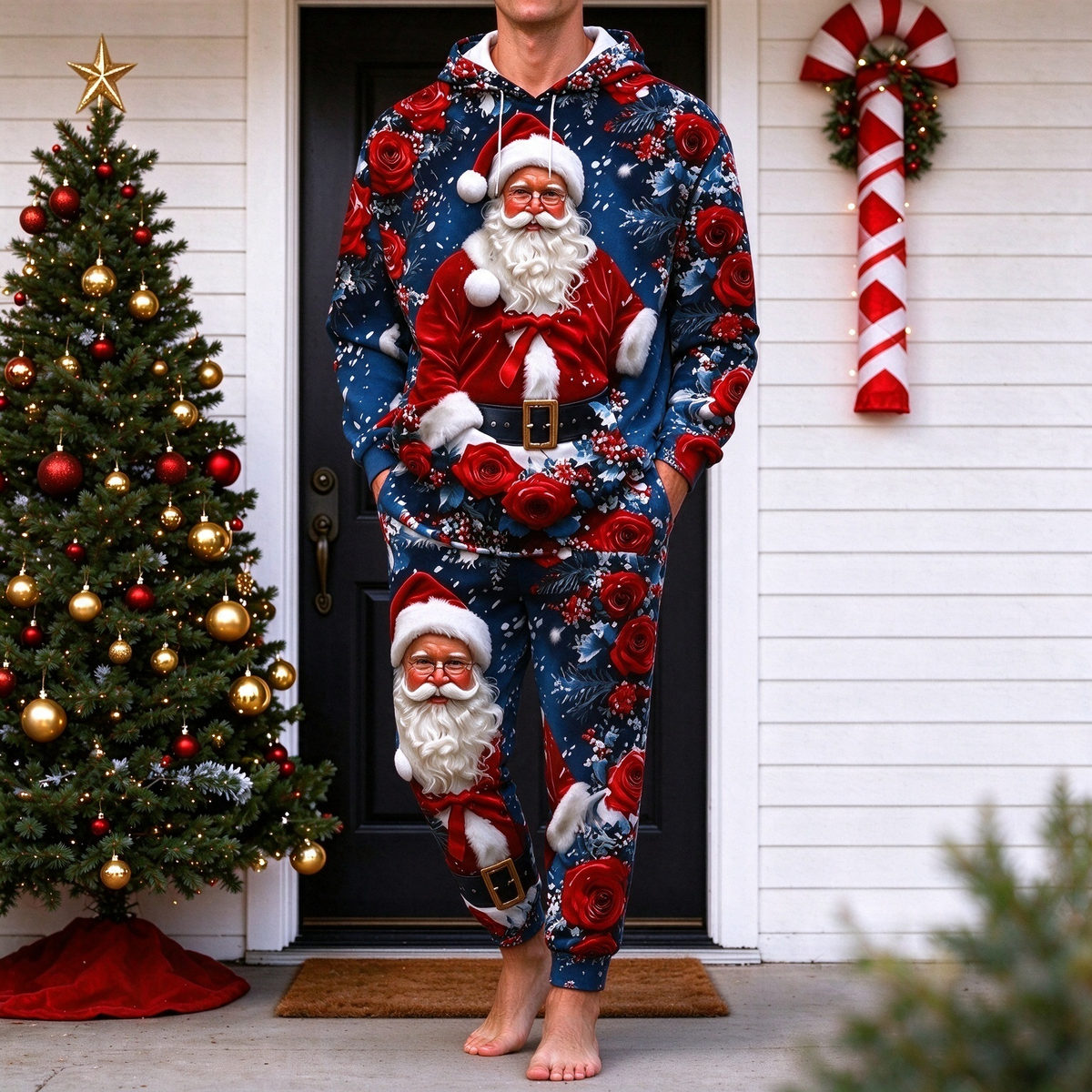 Men's Christmas Hoodie Tracksuit