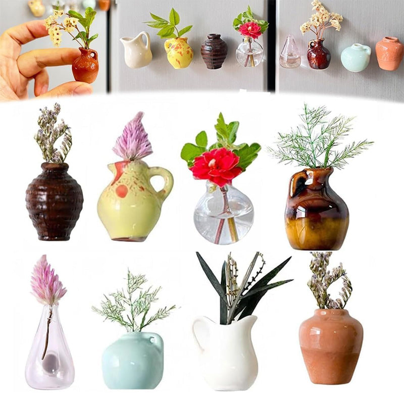 3D Mini Vase Fridge Magnets