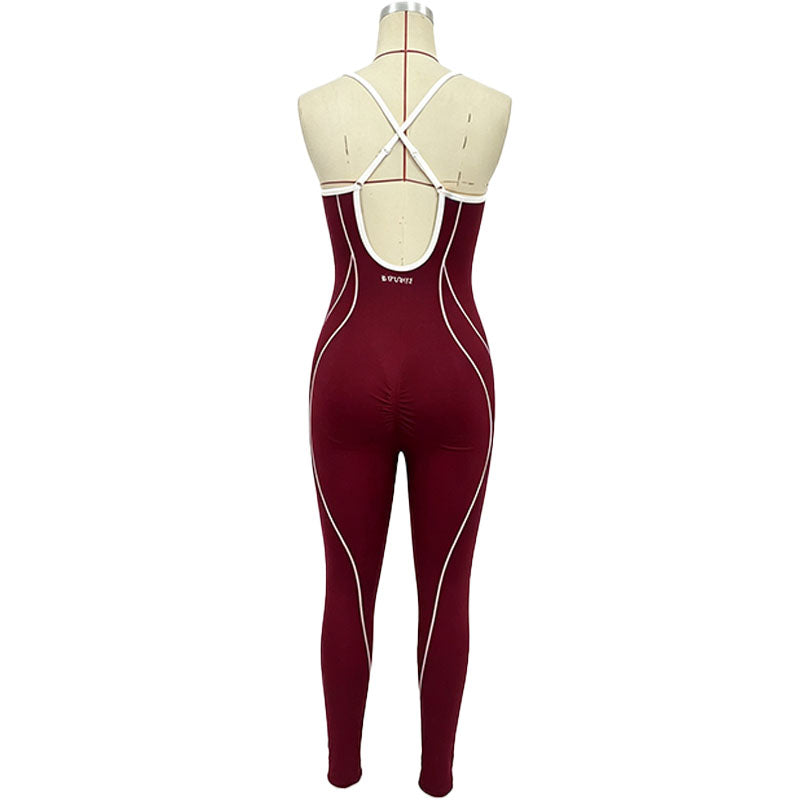 Tummy control and shaping sports bodysuit
