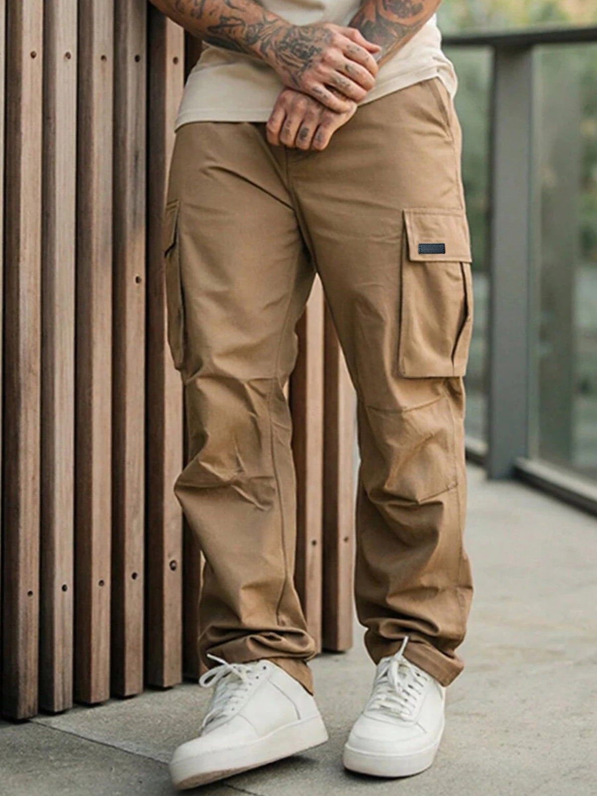 Men's outdoor loose-fitting casual long cargo pants