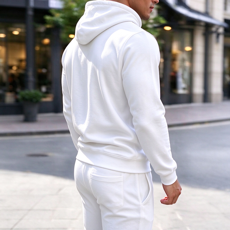 Men's Stylish Printed Hooded Tracksuit Set