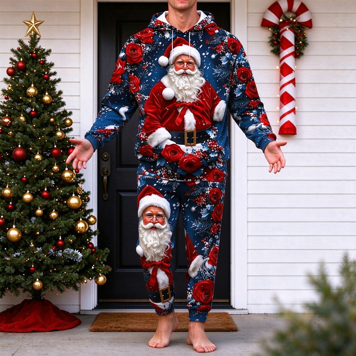 Men's Christmas Hoodie Tracksuit