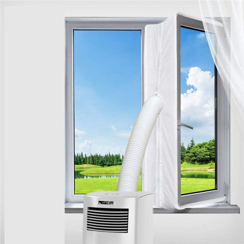 Portable air conditioner window exhaust sealing cloth