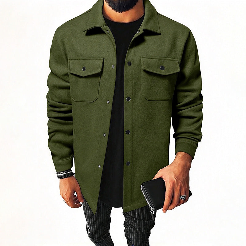 Men's Collared Workwear Shirt Jacket
