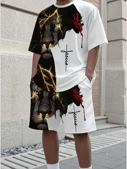 Men's Jesus Lion 2-Piece Set
